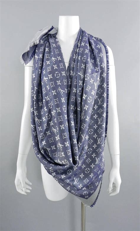 lv scraf|louis vuitton denim scarf.